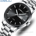2021 CRRJU 2193 Moda Masculina Relógios de Marca de Luxo Esportivos à Prova D &#39;Água Calendário Masculino Relógios de Pulso de Quartzo